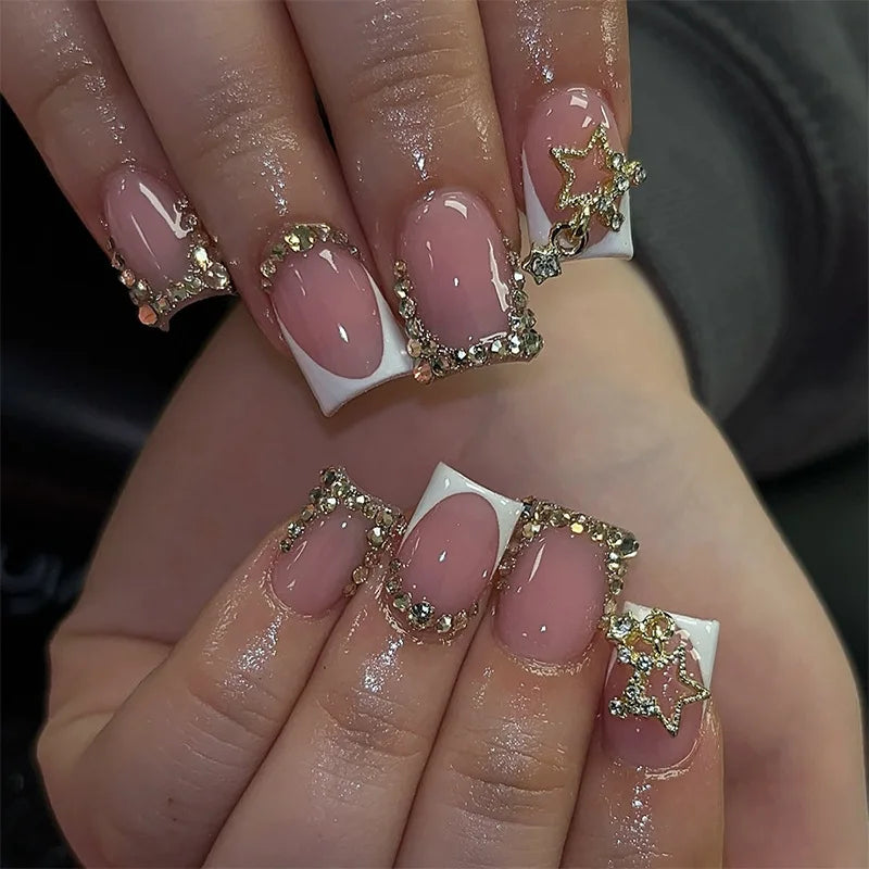 Elodie White Press On Nails