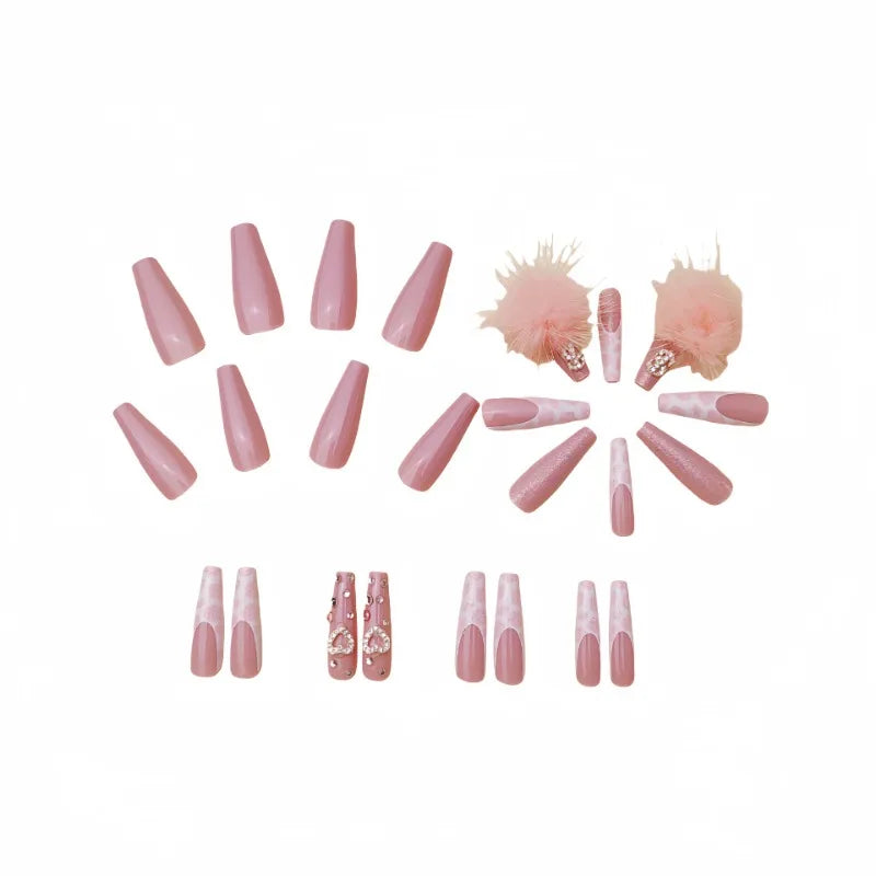 Amelia Pink Press On Nails