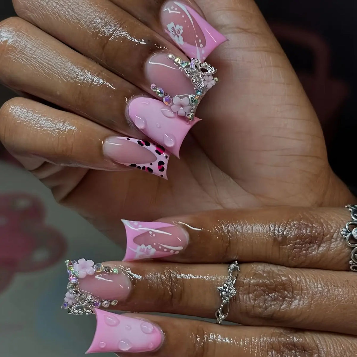 Hattie Pink Press On Nails