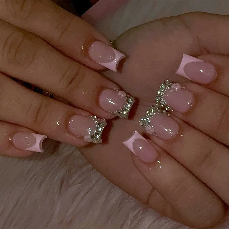 Estelle Pink Press On Nails