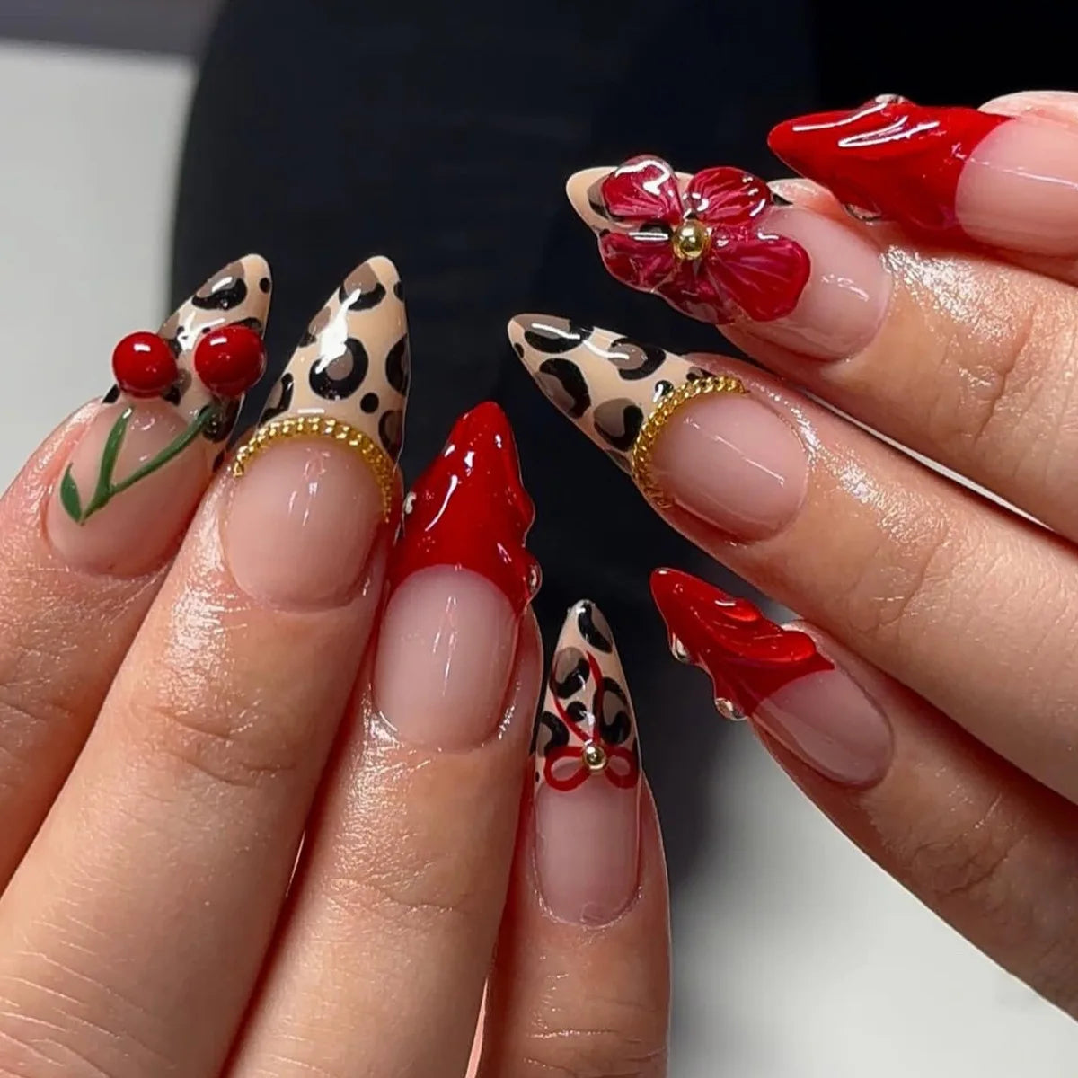 Adalyn Cherry Red Press On Nails
