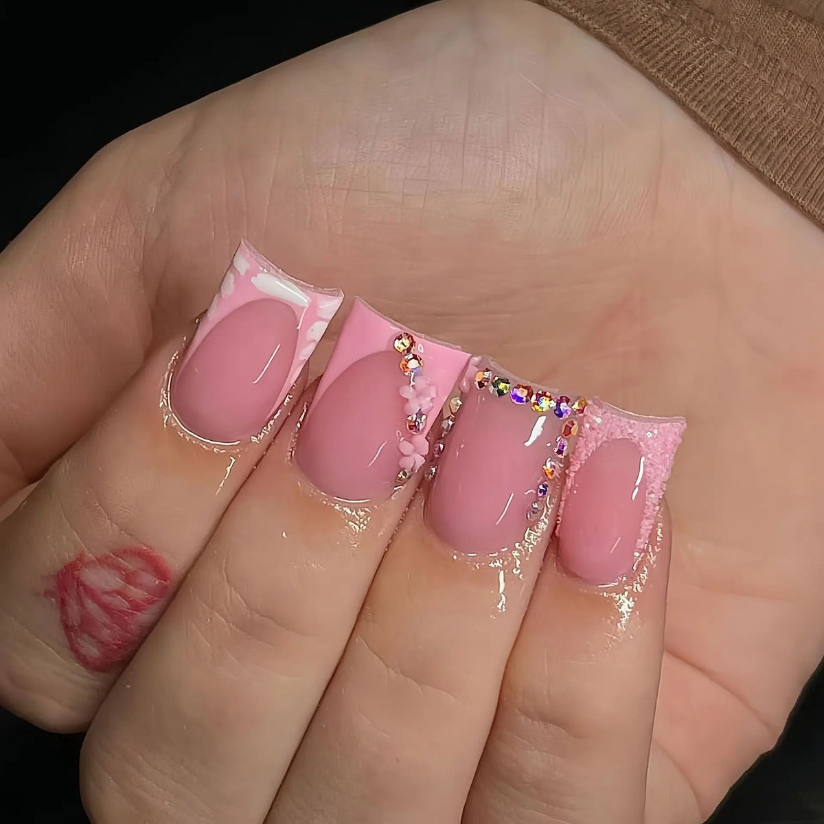 Hailey Pink Press On Nails