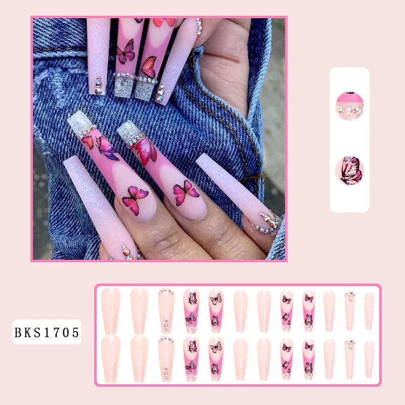 Alana Pink Press On Nails
