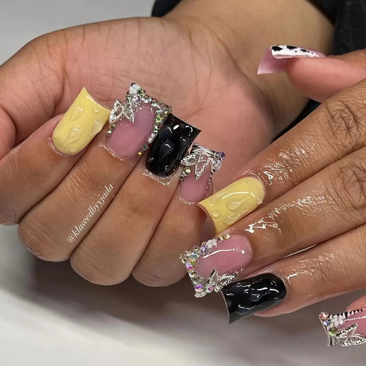 Henley Yellow Press On Nails