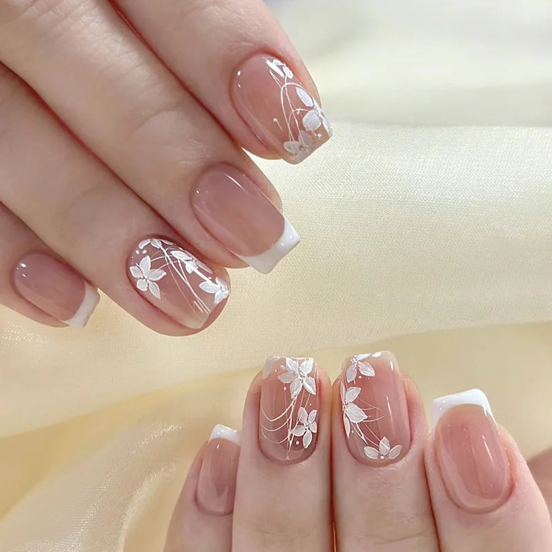 Caroline White Press On Nails