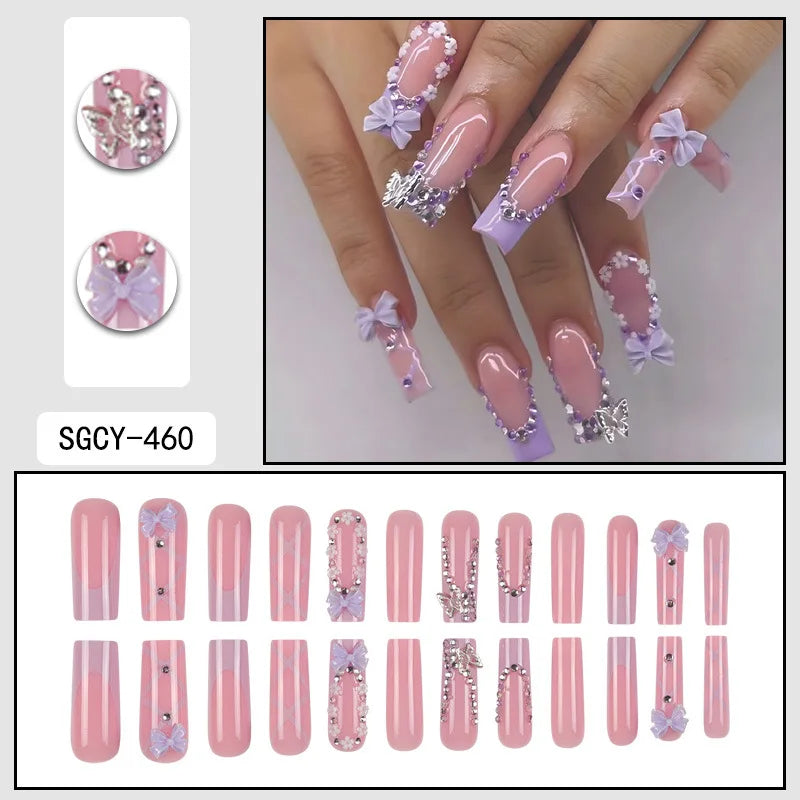 Luna Lilac Press On Nails