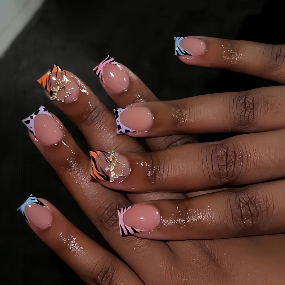 Elora Rainbow Press On Nails
