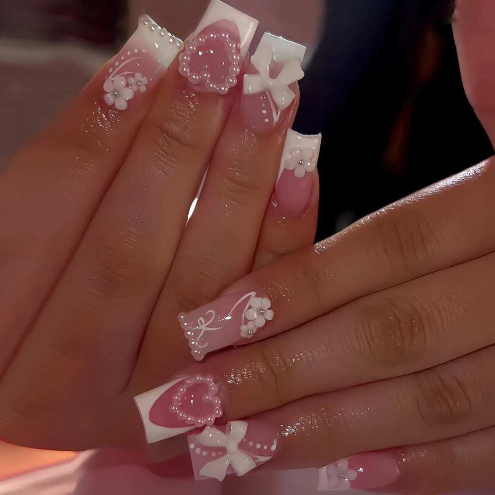 Genevieve Pink Press On Nails