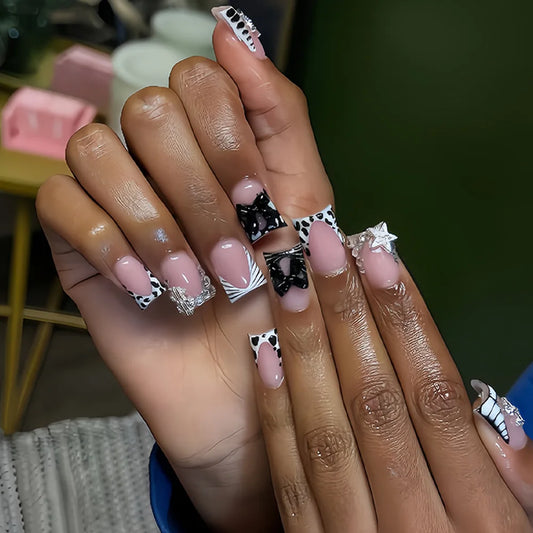 Celia Black Press On Nails