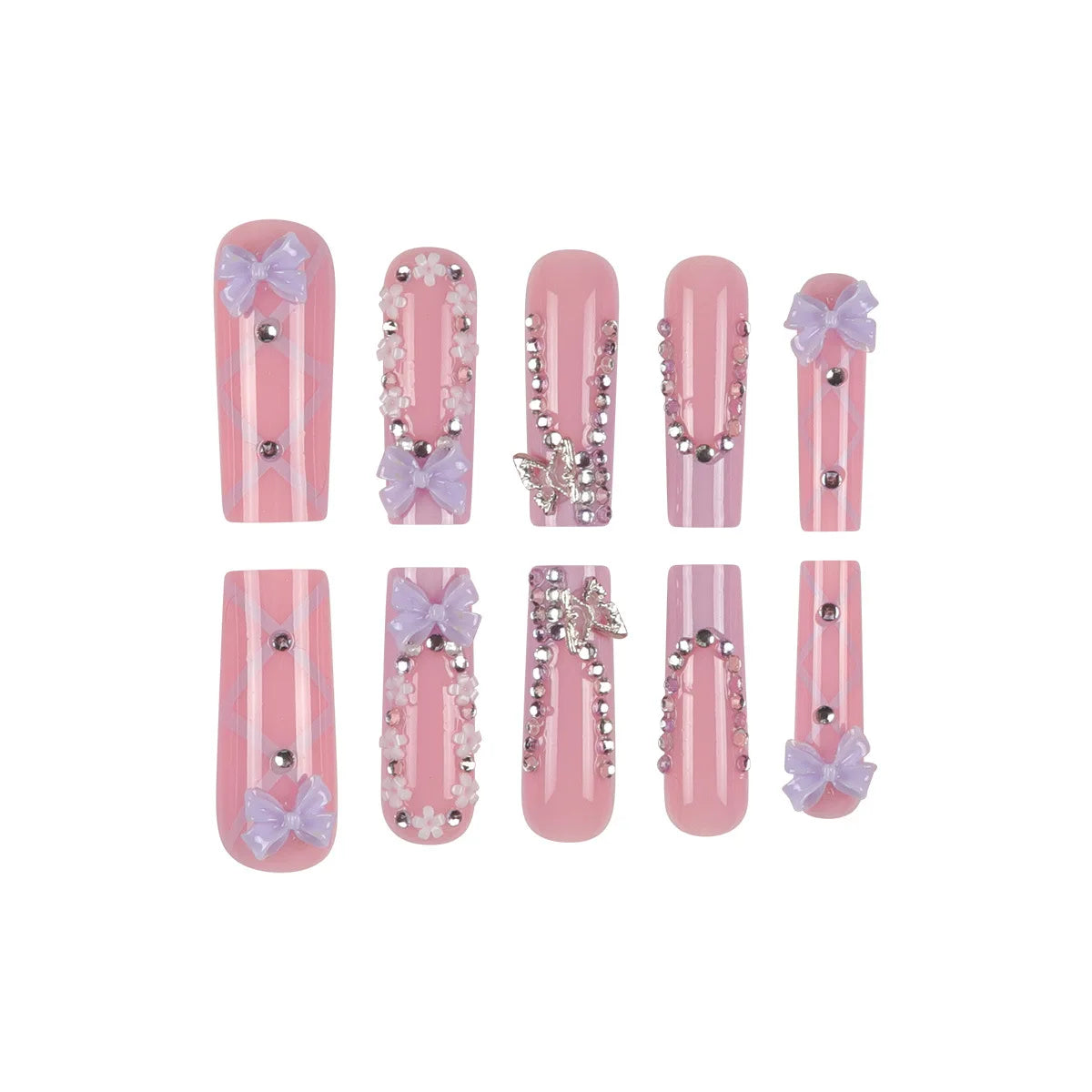 Luna Lilac Press On Nails