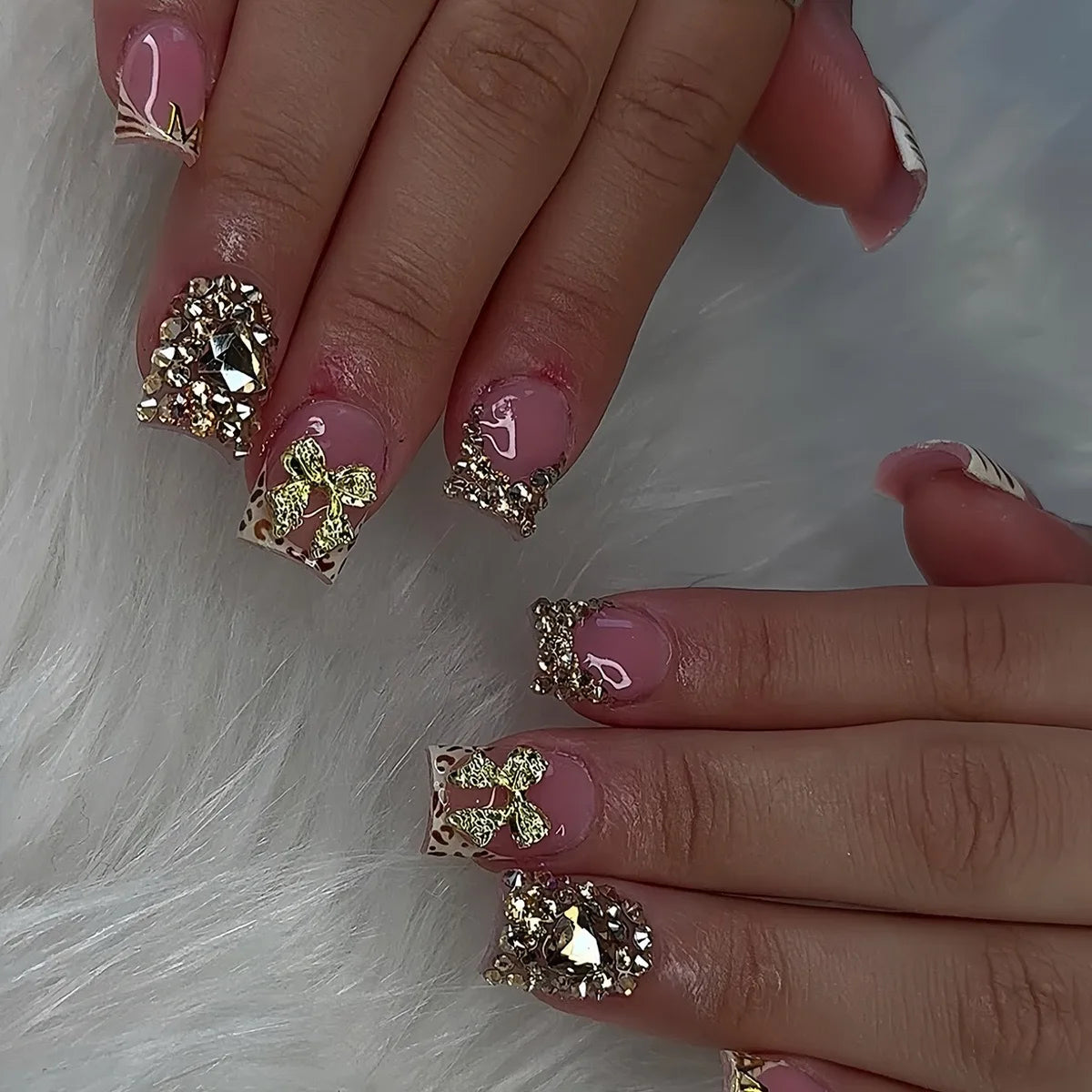 Anika Gold Press On Nails