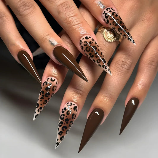 Amaya Brown Press On Nails