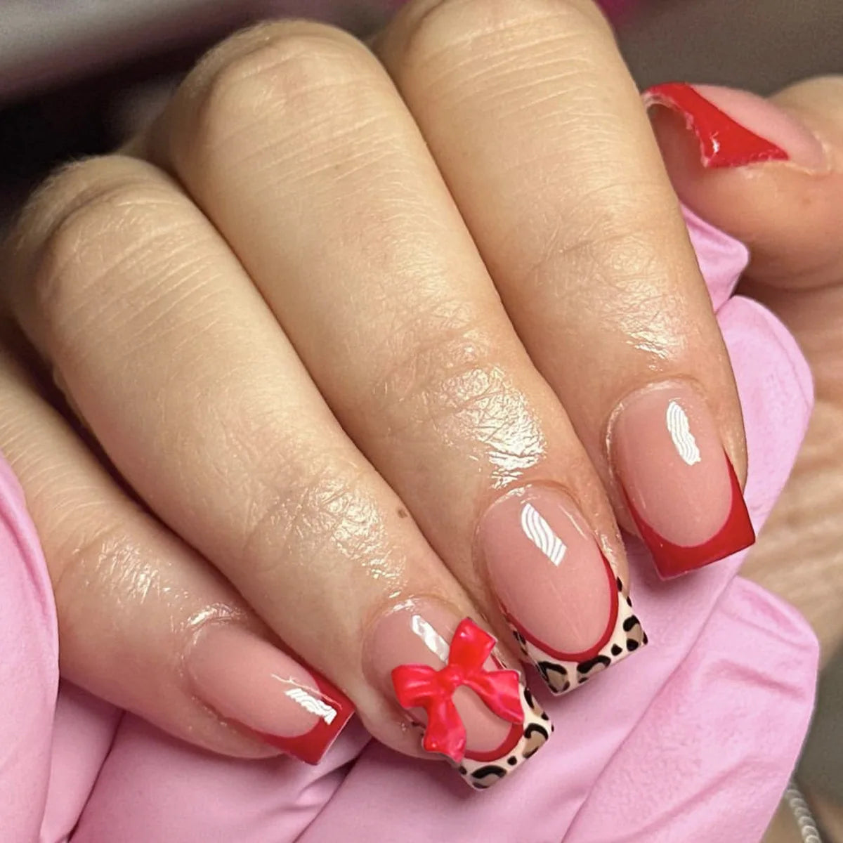 Callie Red Press On Nails