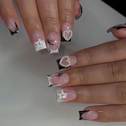 Maribel Black Press On Nails