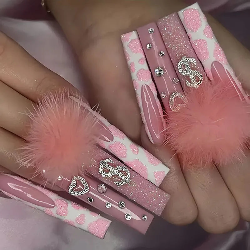 Amelia Pink Press On Nails