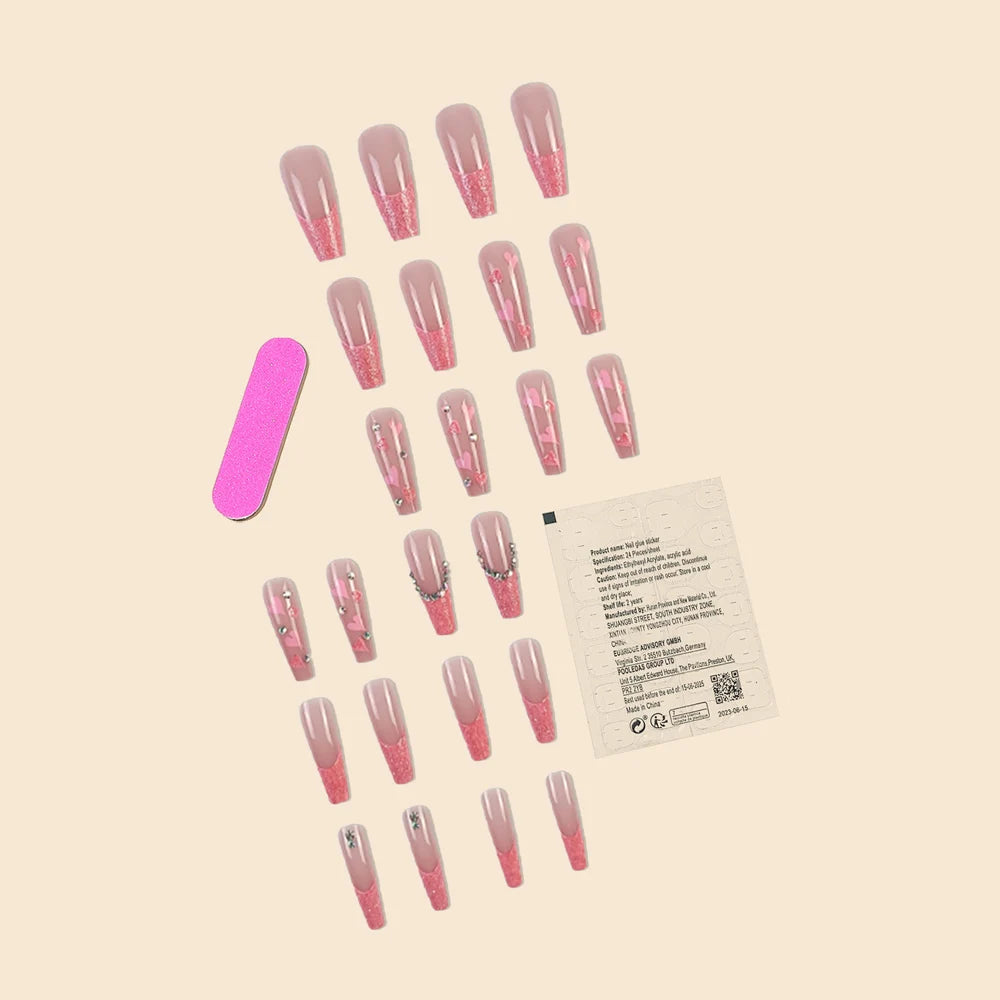 Lily Pink Press On Nails