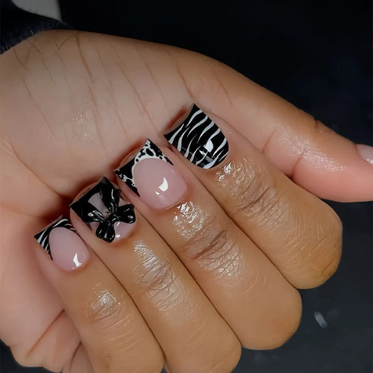 Millie Black Press On Nails