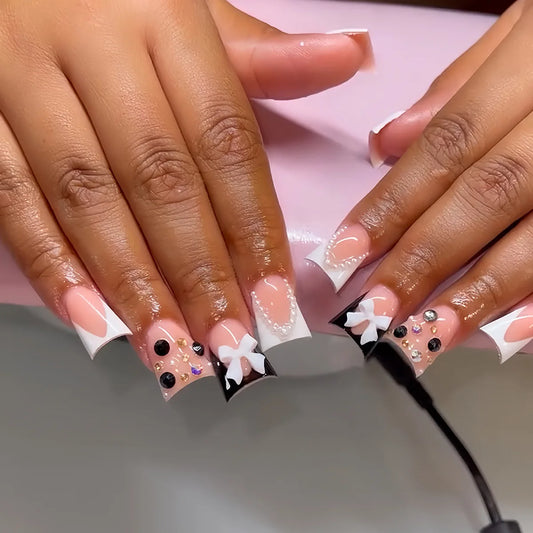 Chanel Peach Press On Nails