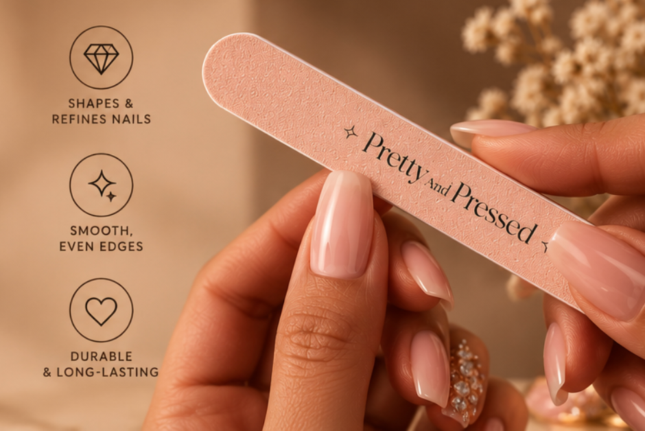 Nail file included in the Pretty and Pressed Nail Necessities Kit